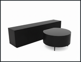 The Novera Black Fluted Low-Profile Console
