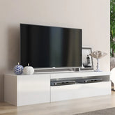 Italian Design Living Room Wooden TV Stand with Open Compartment - Suzana