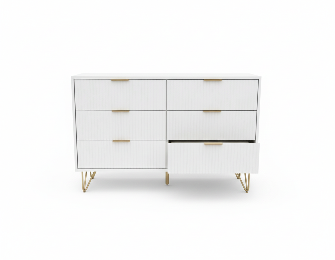 The Novera 6-Drawer Fluted Chest