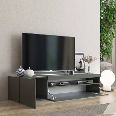 Italian Design Living Room Wooden TV Stand with Open Compartment - Suzana